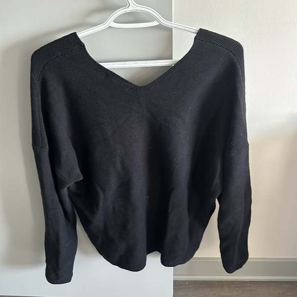 Black V-neck Sweater - Picture 3 of 3